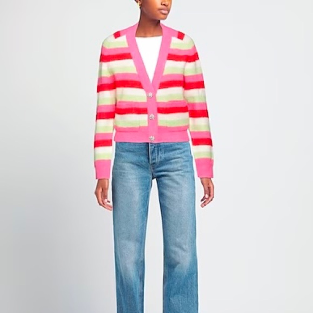NWT Ganni Striped Cardigan